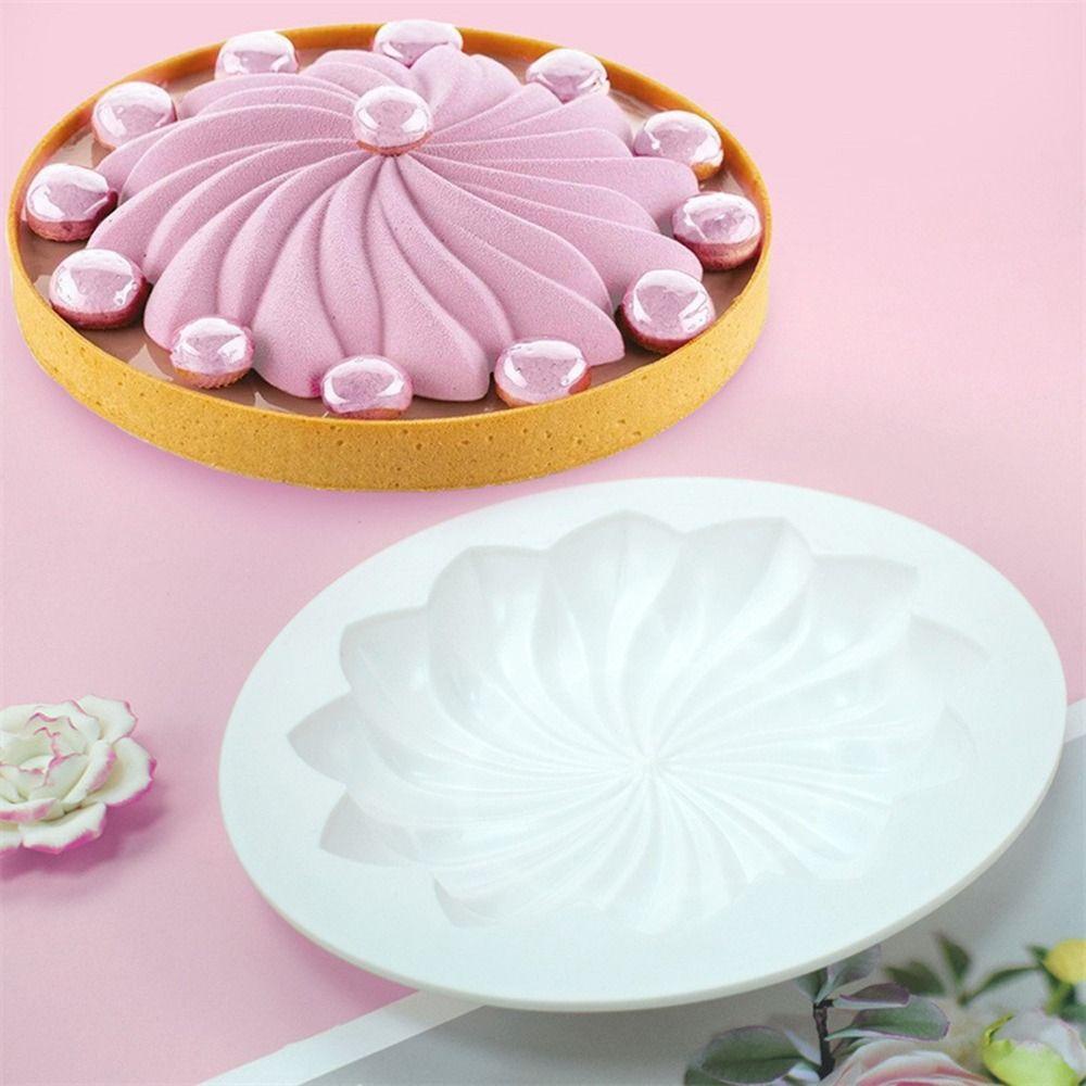 Preva 3D Bunga Bulat Pagoda Baking Alat Dekorasi Kue Jelly Dome Mousse Molds