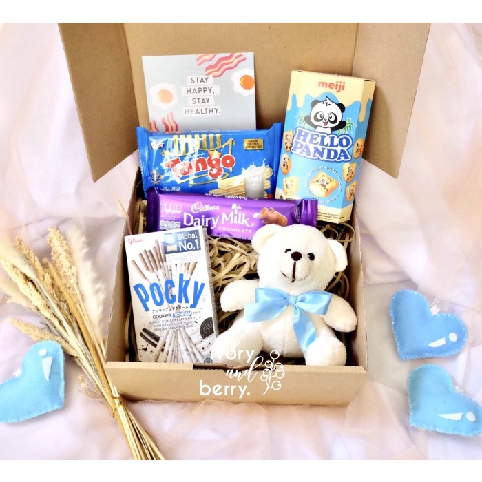 

[ COD ] Hampers Snack makanan/ Kado Ultah pacar/ Hadiah wisuda/Graduation gift - B-Biru