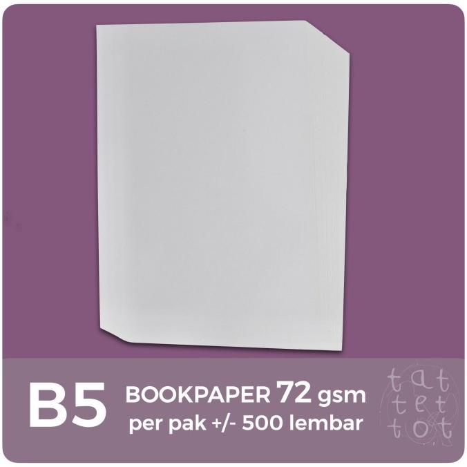 

SALE kertas bookpaper | 72 gr| B5 |1 rim| book paper| novel |imperial