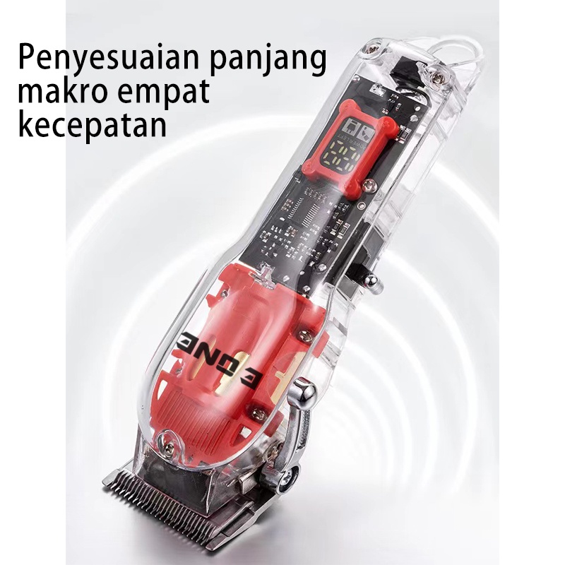 E ONE cukur rambut elektrik tanpa kabel (benar-benar transparan) - Garansi 1 tahun