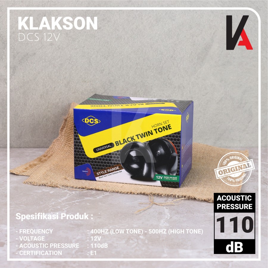 DCS Klakson Keong Mobil Motor Black Twin Tone Untuk Mobil &amp; Motor 12V Universal