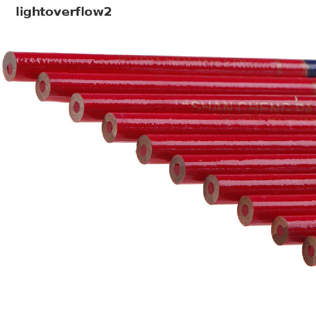 (lightoverflow2) 10pcs Pensil Kayu 175mm Warna Hitam Untuk Hobi DIY