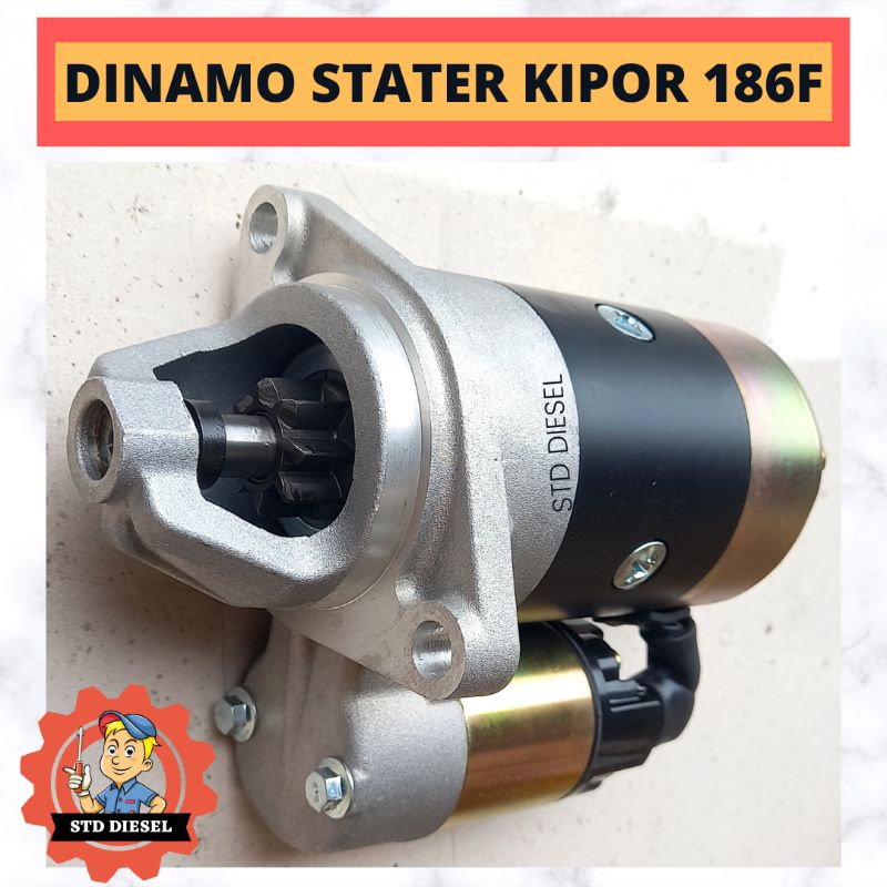 DINAMO STATER GENERATOR SOLAR DIESEL KIPOR 186F 186 186FA STARTING MOTOR GULUNGAN