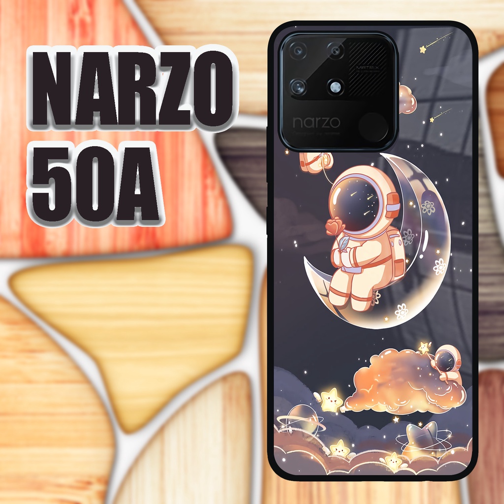 Case Kilau Realme Narzo 50a | Narzo 50A| Casing Hp Realme | Pelindung Smartphone | Motif Astrounot
