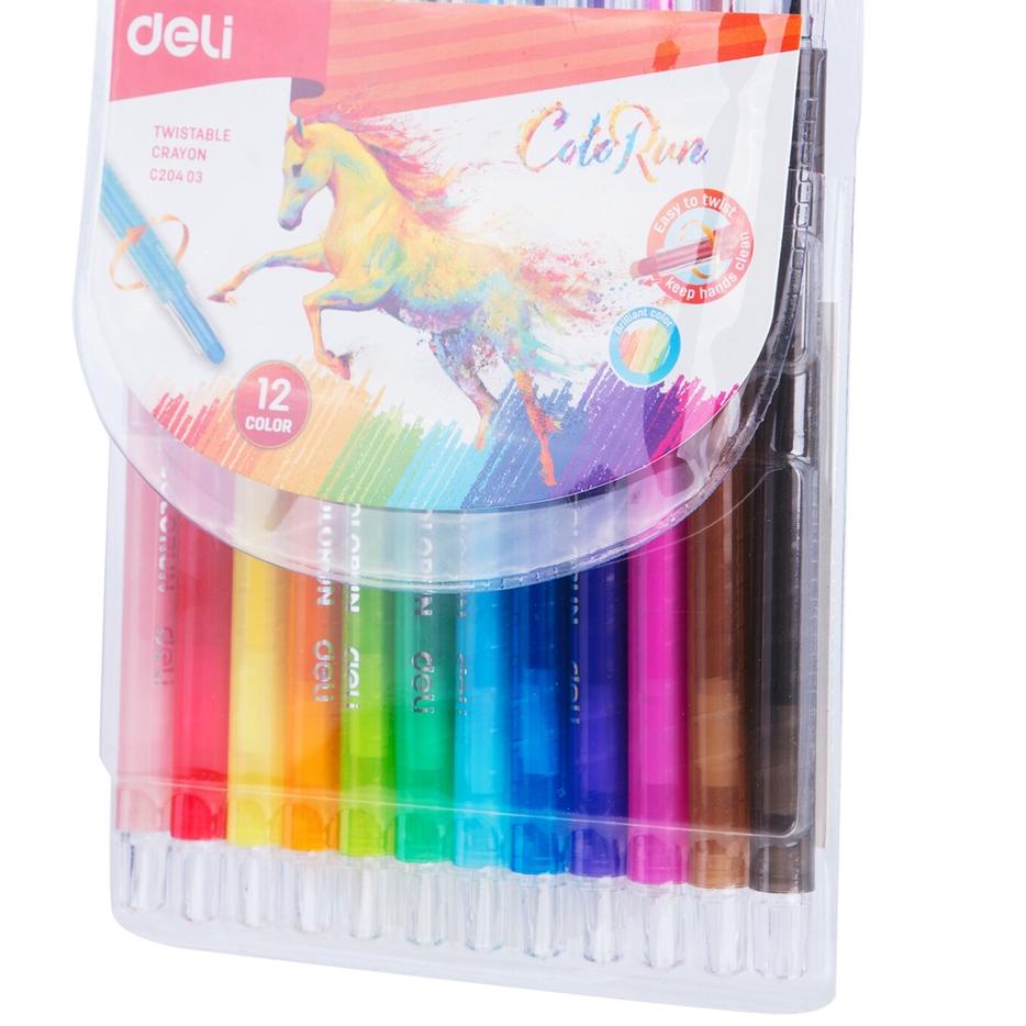 

Update - Deli Twistable Crayon 12 Colors / Krayon Putar 12 Warna Cerah Anti Kotor EC20403 ~