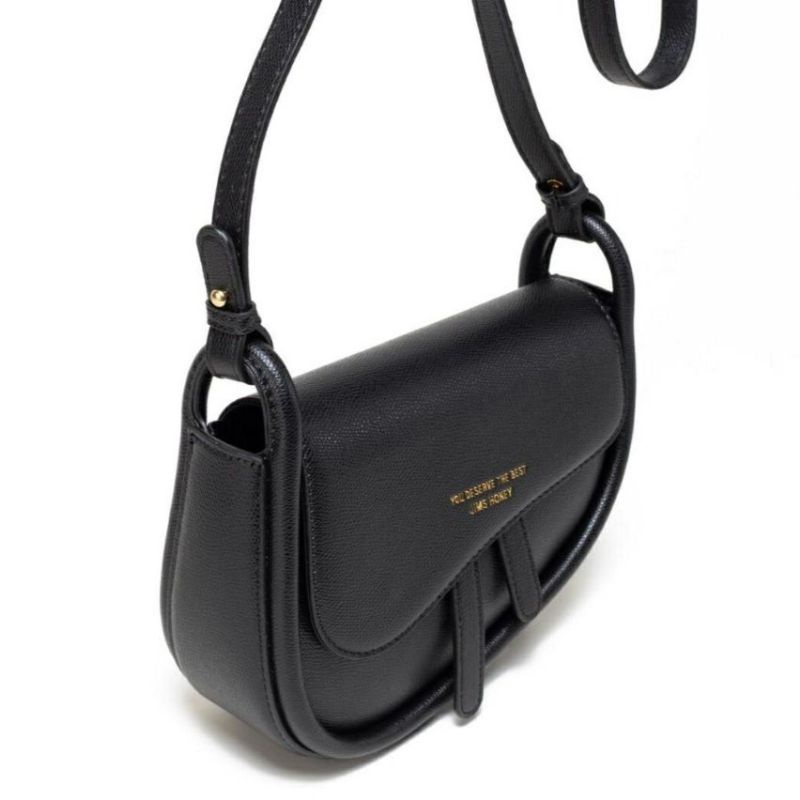 Tas Wanita Jimshoney Bella Bag Saddle Trendy - Tas Selempang Import Murah Unik - Tas Mini Slingbag Kulit