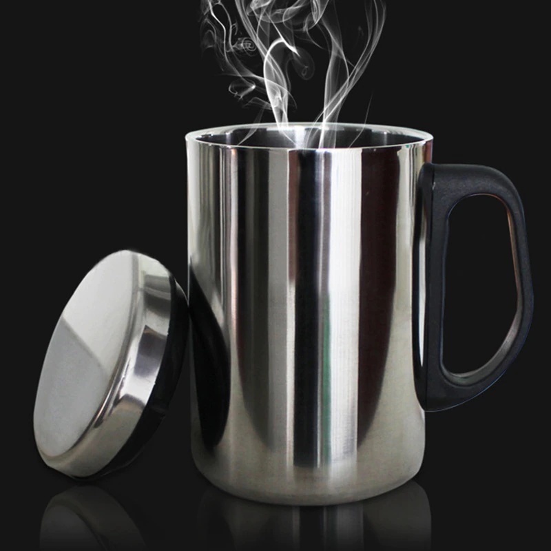 TERMOS MUG STAINLESS STEEL GELAS MUG 500ml FREE BUBLE / cangkir kopi teh susu tahan panas dingin es meja kerja nonton drakor ruang tamu kamar tidur ruang kerja memancing camping piknik