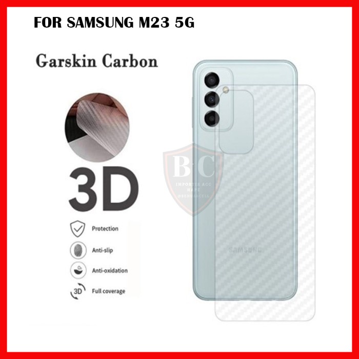 SKIN CARBON SAMSUNG M23 5G - ANTI GORES BELAKANG SAMSUNG M23 5G