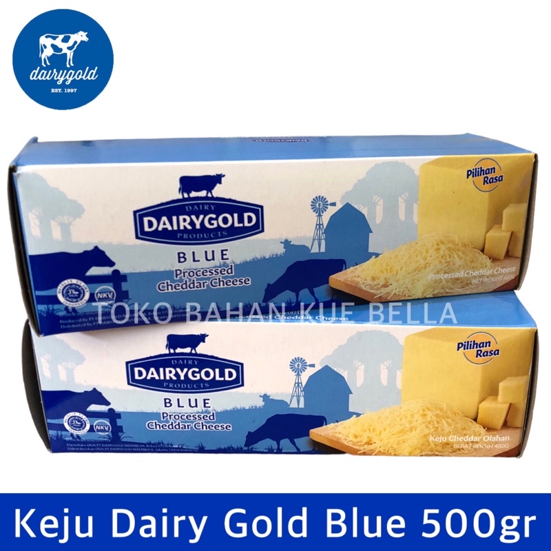 DAIRY GOLD BLUE 500GR - Keju Cheddar Cheese