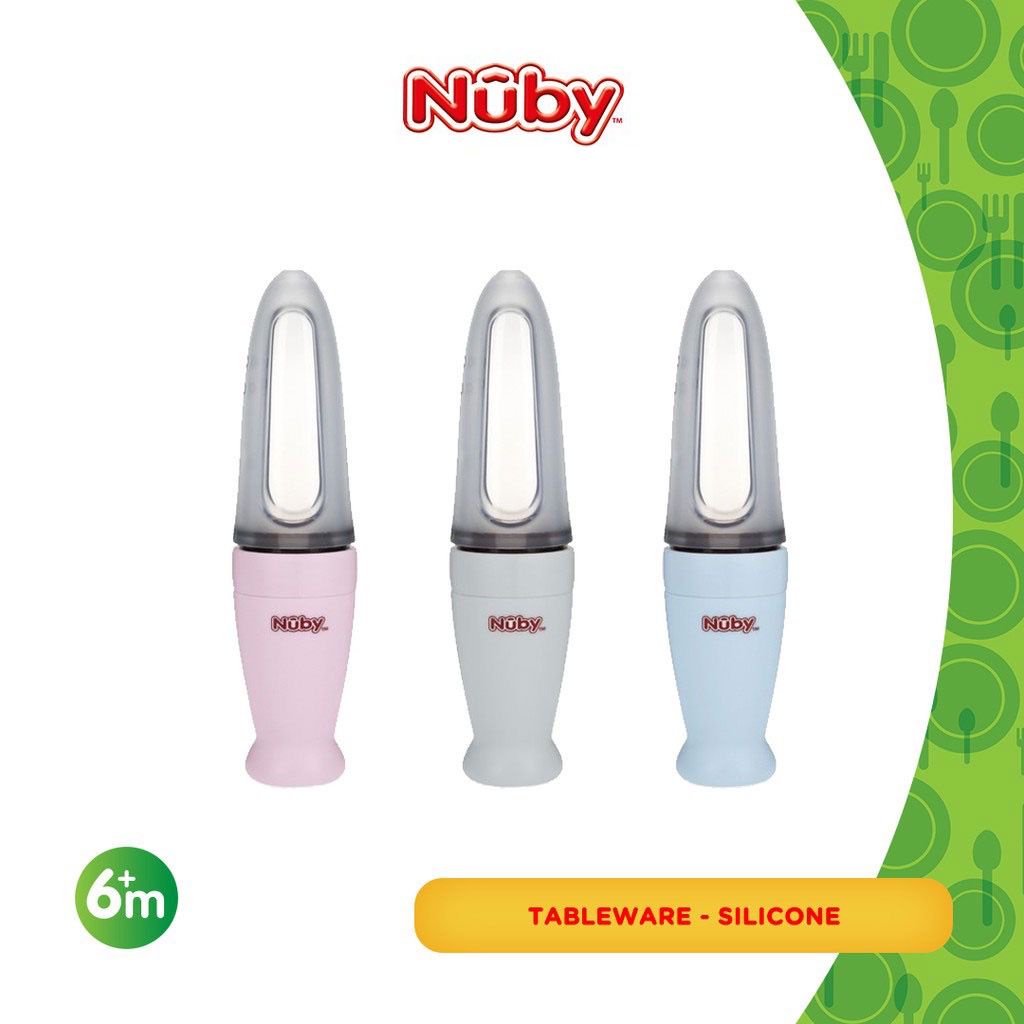 NUBY - All Silicone Squeeze Feeder - Fruit Feeder - Juice Feeder - Sendok Meal