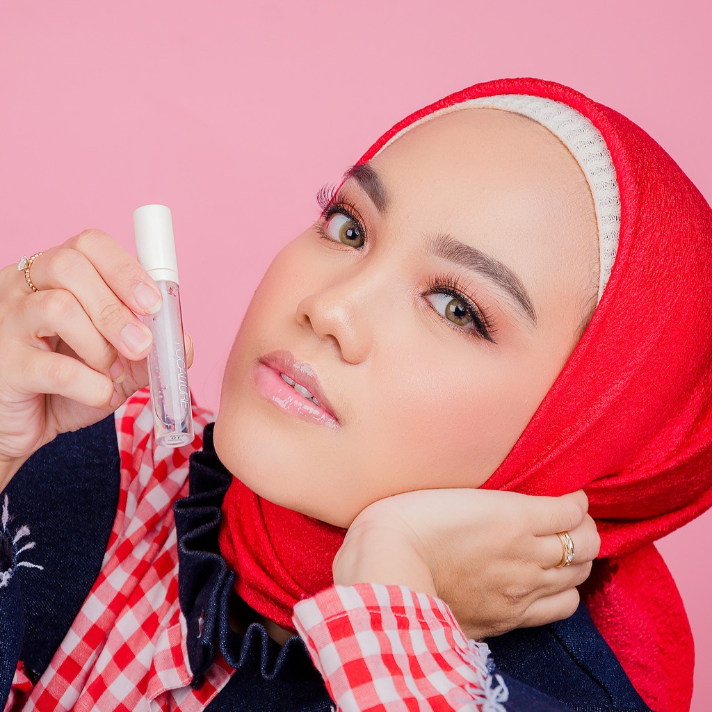 FOCALLURE Lip Gloss Gliter Make Up Kosmetik Bibir Berkilau Dengan Pelembab(100% Original) Jaga Agar Tetap Terlumasi