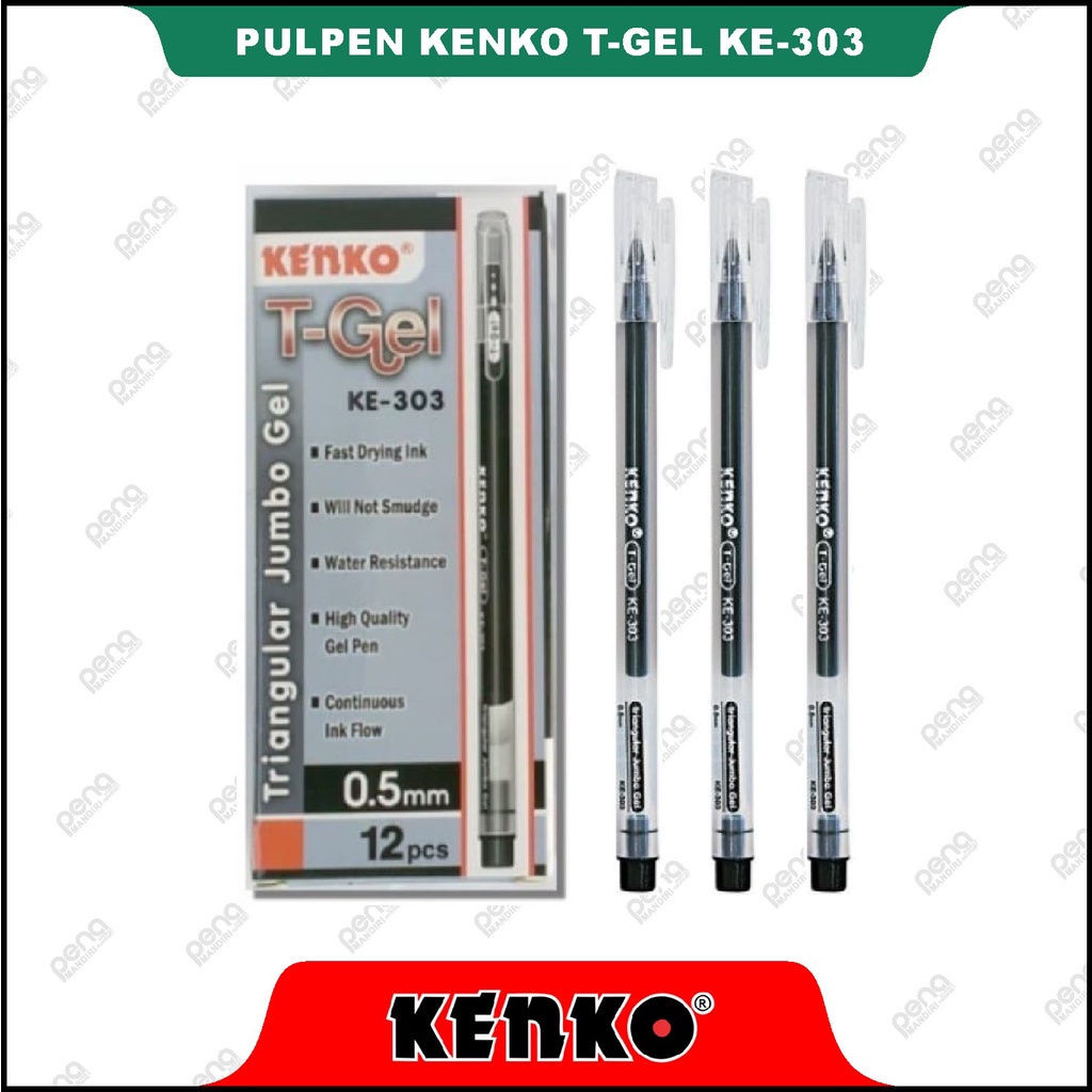 Pen Gel kenko T-Gel KE-303 / Bulpen Pulpen Kenko T Gel