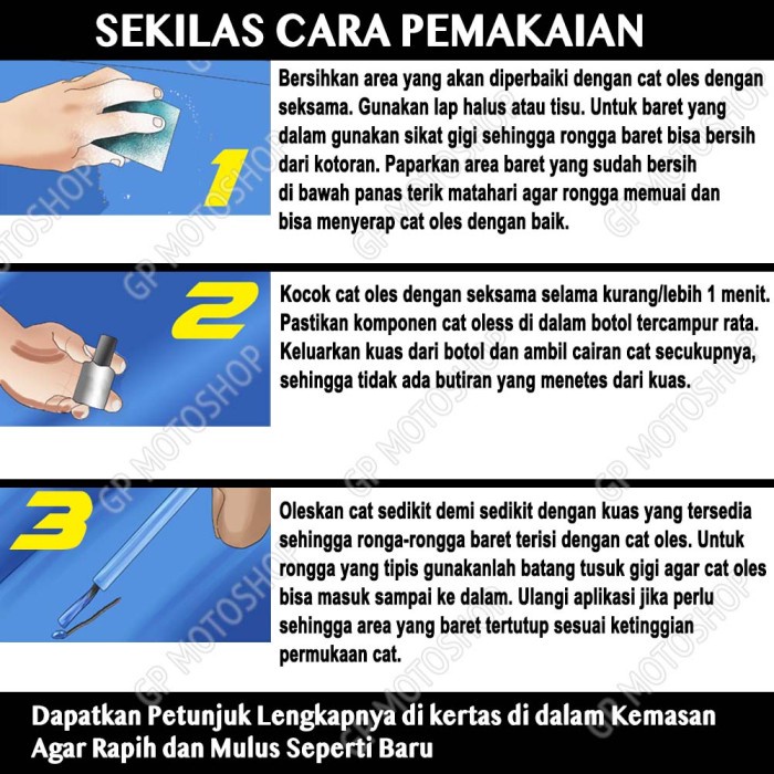Vespa Matic Blue Energia Cat Oles Penghilang Baret Motor Biru Metalik
