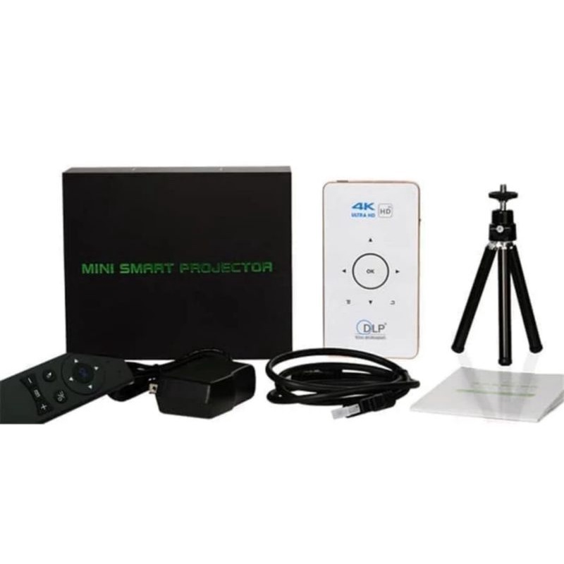 Proyektor C6 DLP Project Mini Smart Android Hitam