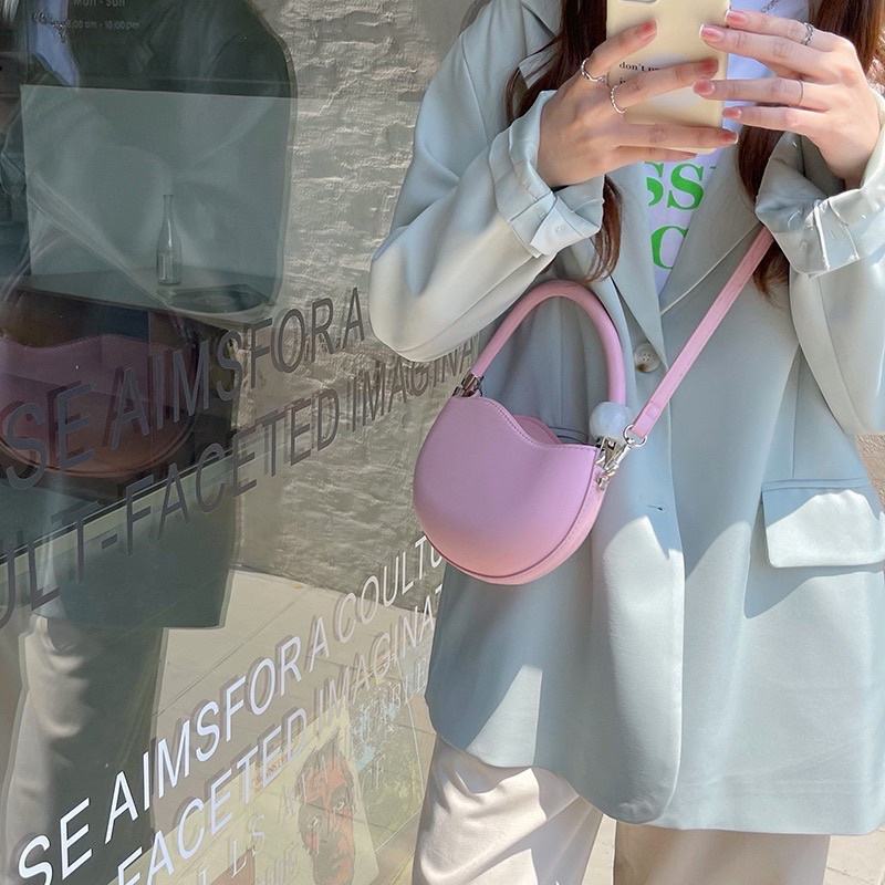 Tas Selempang Kulit Wanita Tas Cewek Kecil Saddle Bag Handbag Slingbag JS2 8503