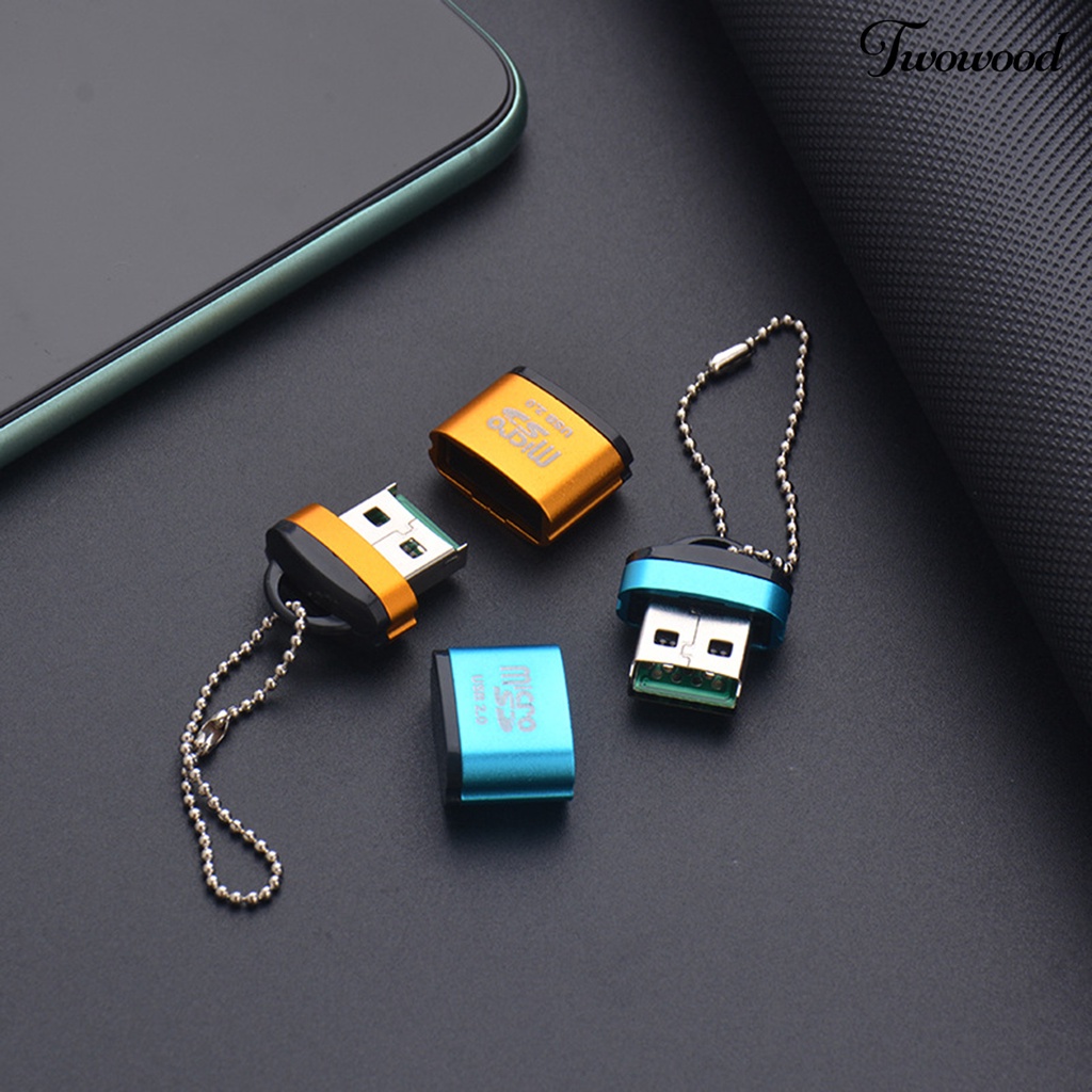 Twowood Card Reader TF USB Portable Bahan Aluminum Alloy Kecepatan Tinggi Untuk Komputer