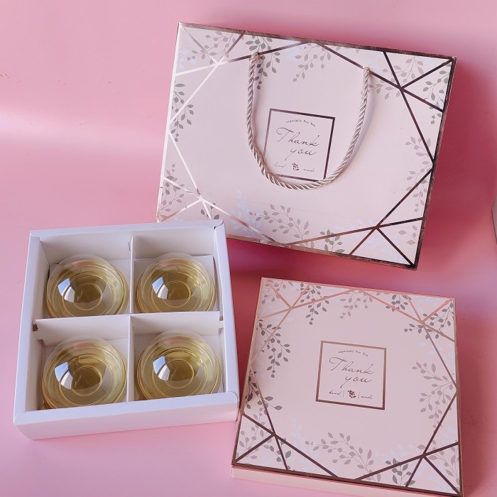 

Kotak kue bulan Hampers gift box terbaru kotak parcel kotak - Sekat 4 motif A