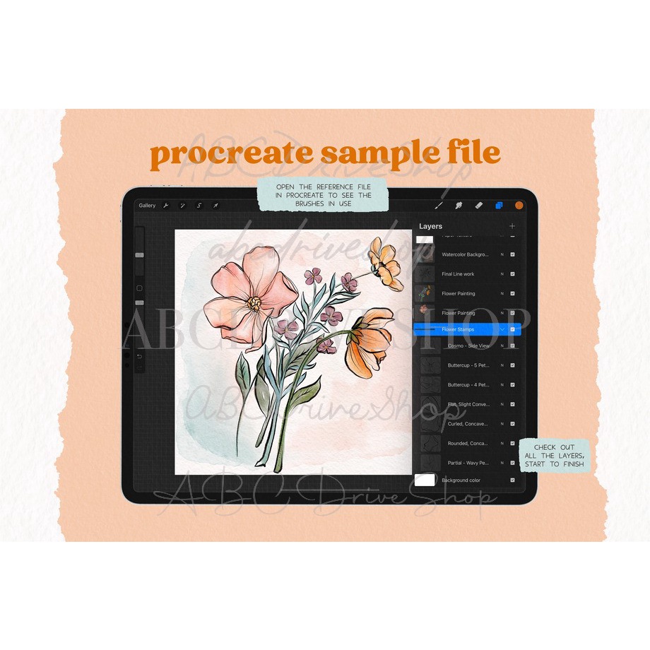 Procreate Brush - Flower Builder Kit