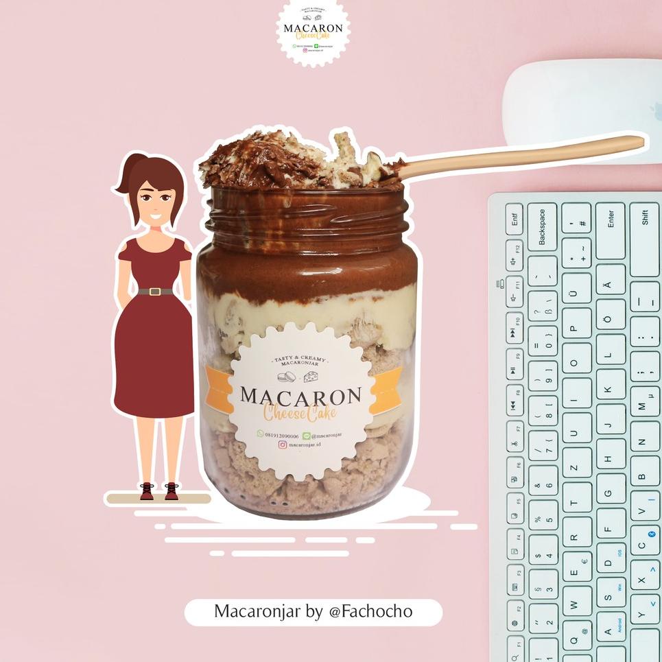 

TRXCc1C6--Macaron jar Cheesecake Choco Crunchy