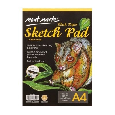 

Hemat Black Sketch Pad / Sketchbook / Buku Sketsa Hitam A4 Mont Marte Sale!!!