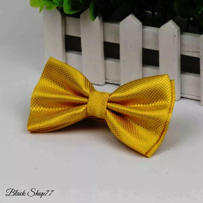 Dasi Kupu Kupu Motif Bintik Emas/Gold Premium Elegance