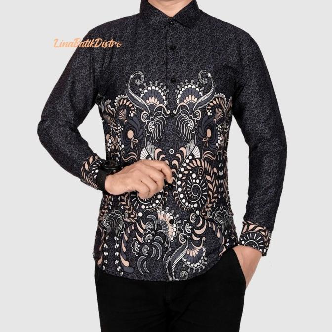 KEMEJA BATIK PRIA SLIM FIT / BAJU BATIK PRIA SLIM FIT ACS199