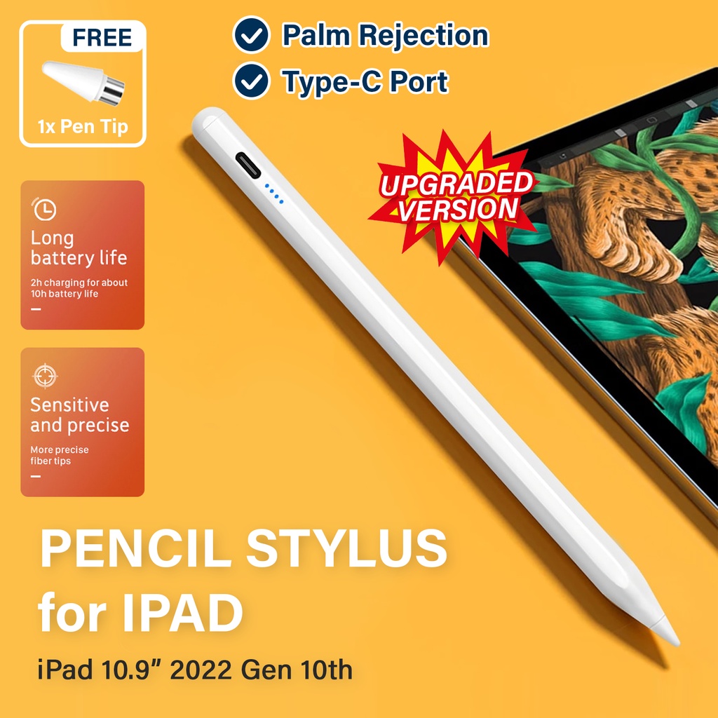 Jual iPad 10.9 inch 2022 Gen 10th A2757 A2777 Smart Stylus Pencil Palm