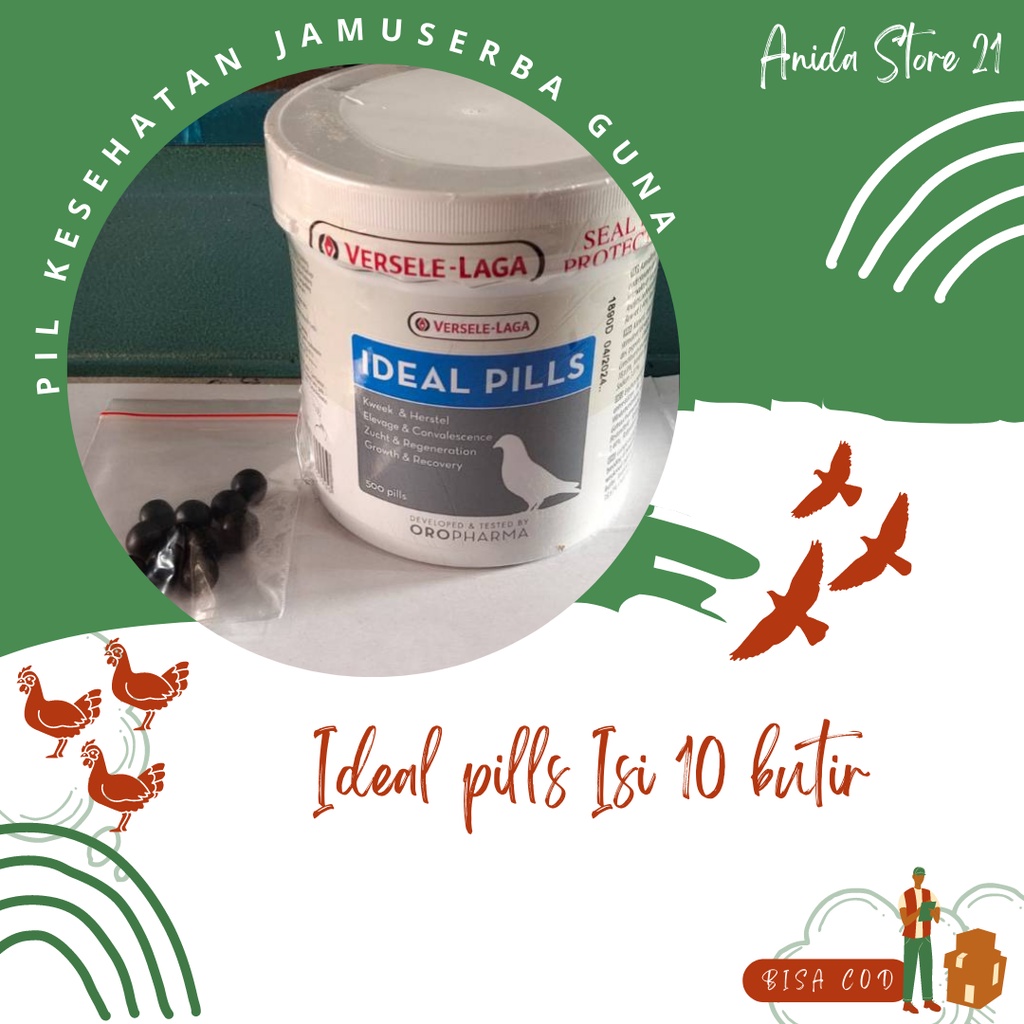 Ideal Pills Versele Laga Pil Kesehatan Jamu Serba Guna Merpati Isi 10 Butir