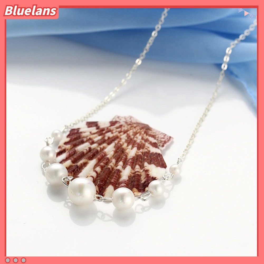 Bluelans Fashion Women Faux Pearl Beaded Single-layer Chain Necklace Banquet Jewelry Gift