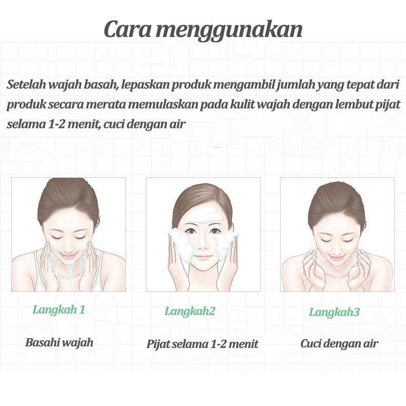 pembersih wajah Sabun pemutih wajah exfoliating Pembersih muka 150g face cleanser Moisturizing exfoliating face whitening oil control Deep cleansing