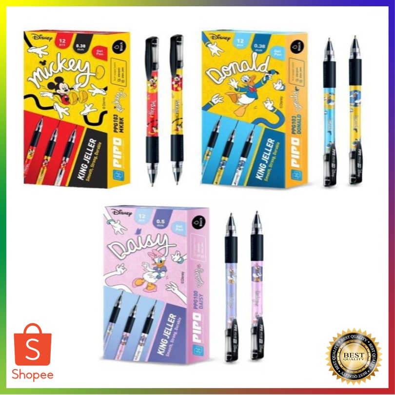 

Super Pulpen Tinta Hitam 0.38 mm Karakter Mickey Donald Daisy Motif Kartun S GBU1726 Terlaris