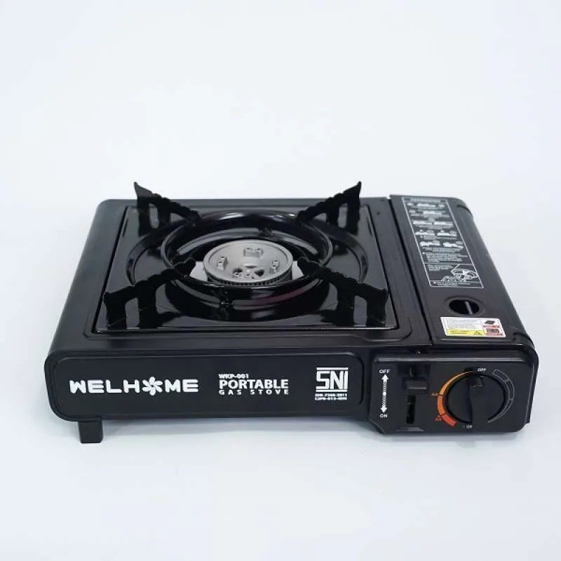 Welhome Kompor Gas Portable 2in1 1 Tungku WKP-001 / WKP001 / WKP 001 Kompor Travel