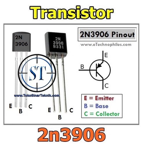 10 Pcs Transistor 2N 3906 PNP TO-92 2N3906 isi 10 BUAH