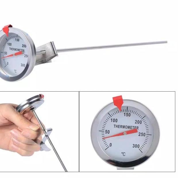 

Quality Control✅Termometer Masak 30cm Ukur Suhu Minyak Kopi Air Daging BBQ Susu 300°C|SQ9