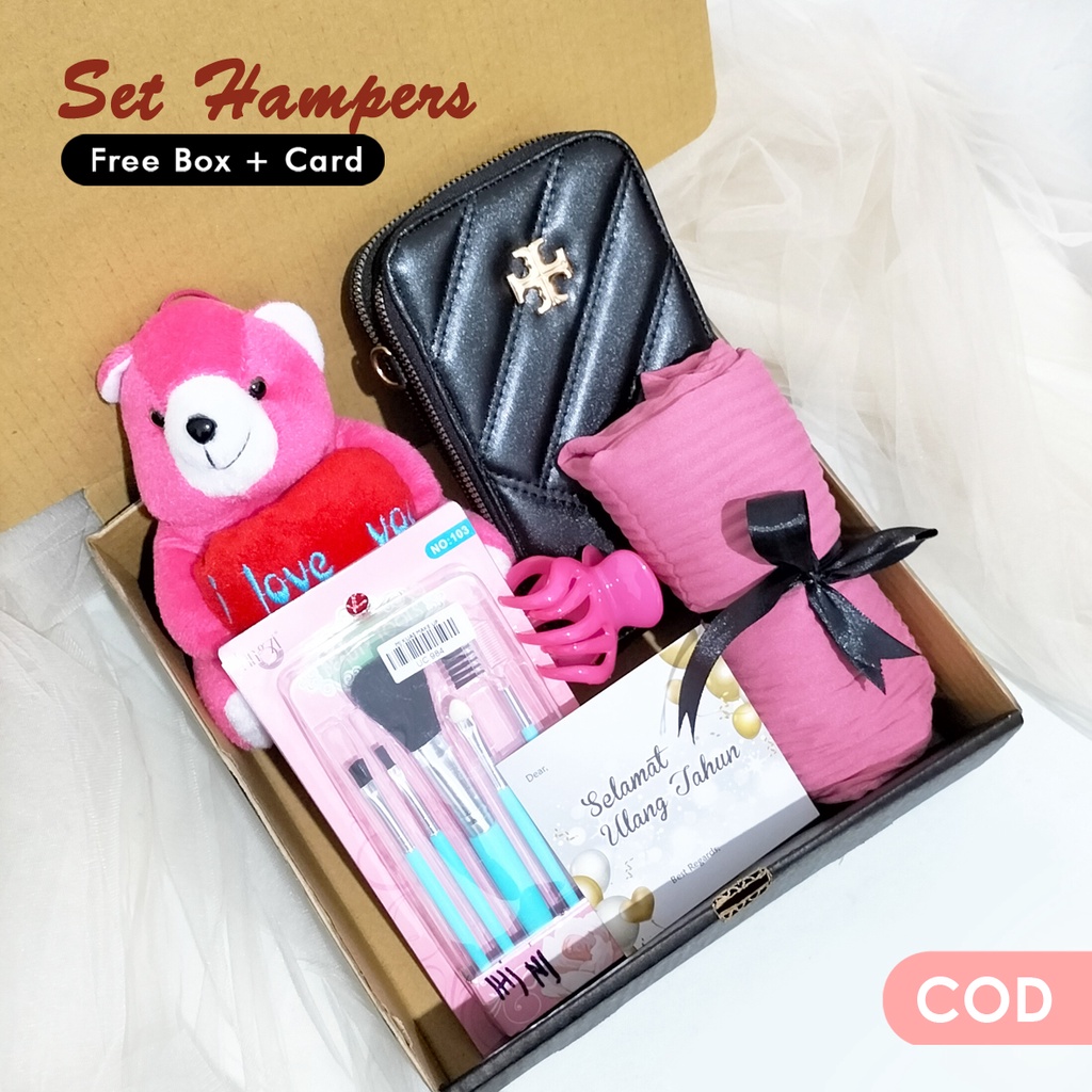 Hampers kado surabaya set hadiah ulang tahun kado ultah tas wanita set hampers murah