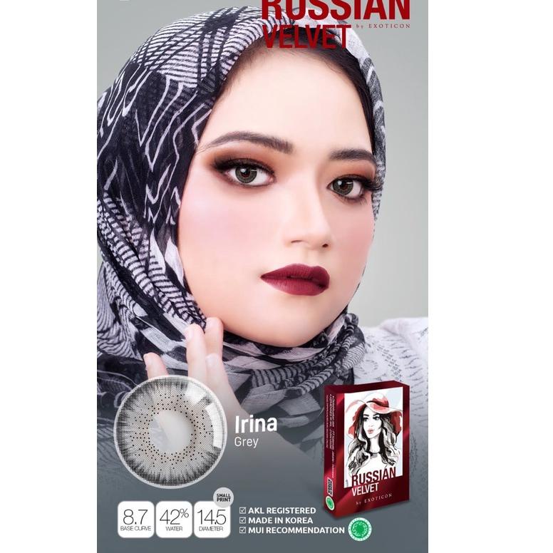 {TKM.18Oc22ᴴ} SOFTLENS MINUS RUSSIAN VELVET IRINA (GREY) & ELENA (LIGHT GREY) by EXOTICON