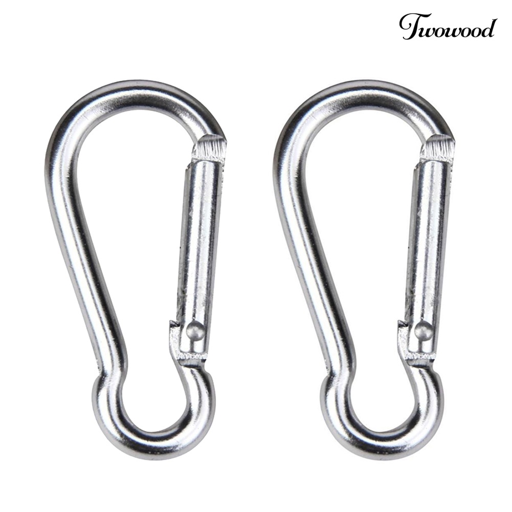 Twowood 2Pcs Carabiner Bentuk D Bahan Aluminum Alloy Untuk Climbing