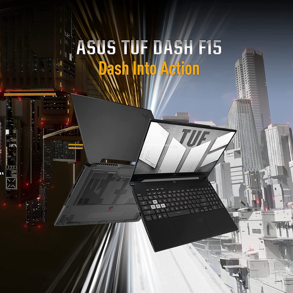 ASUS TUF DASH F15 FX517ZR INTEL gen12 Core i7 12650H 16GB 512GB RTX3070-8GB 15.6&quot; FHD IPS 144HZ RGB WIN11HOME BLACK