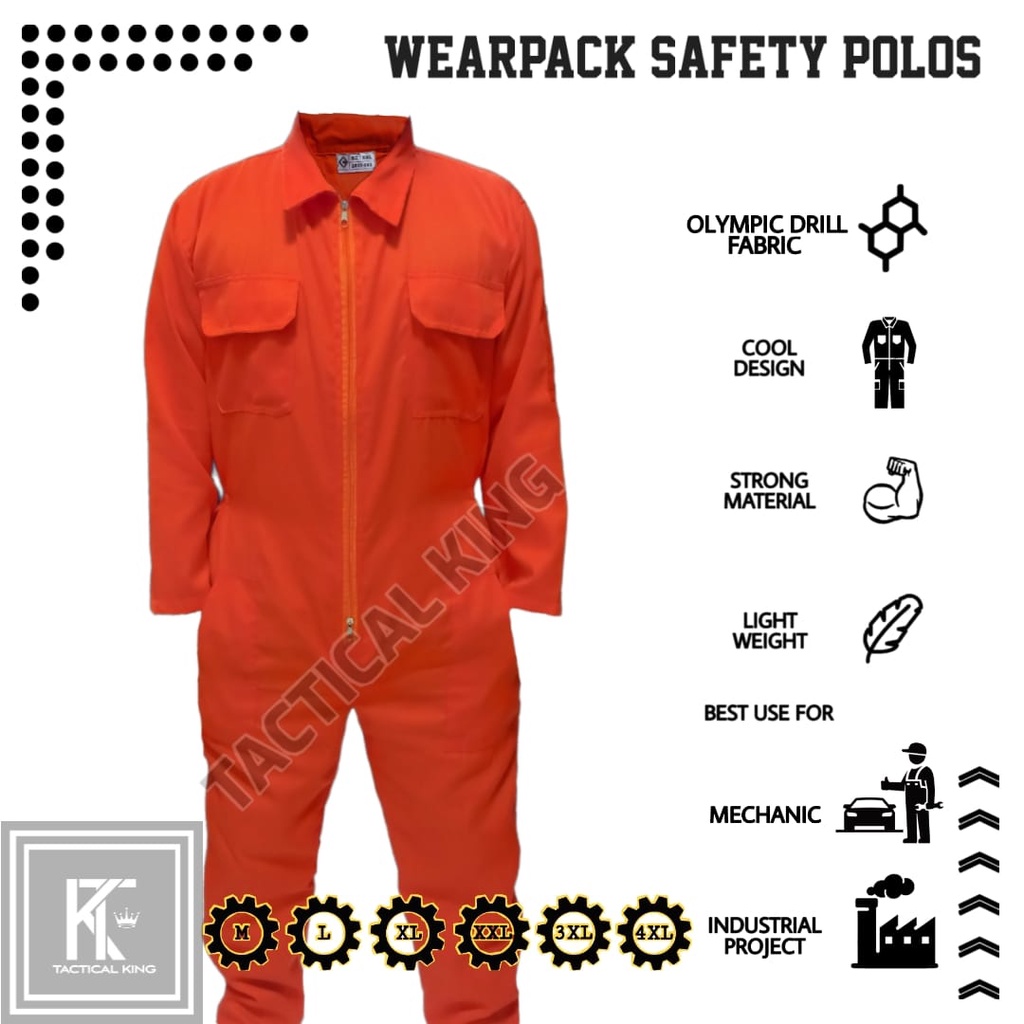 wearpack safety termurah / werapack kerja / wearpck bengkel / katelpak safety / seragam baju safety