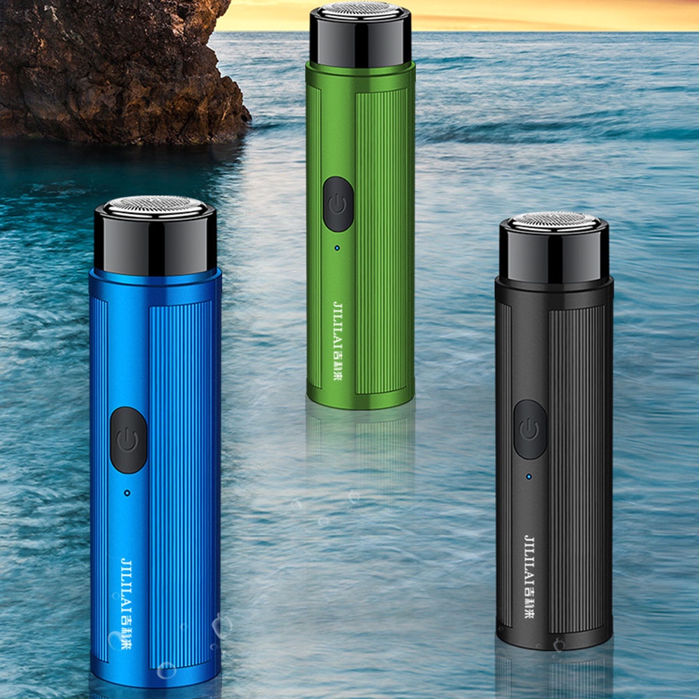 1pc Alat Cukur Pria Elektrik Mini Portable Dengan Charger USB Untuk Travel