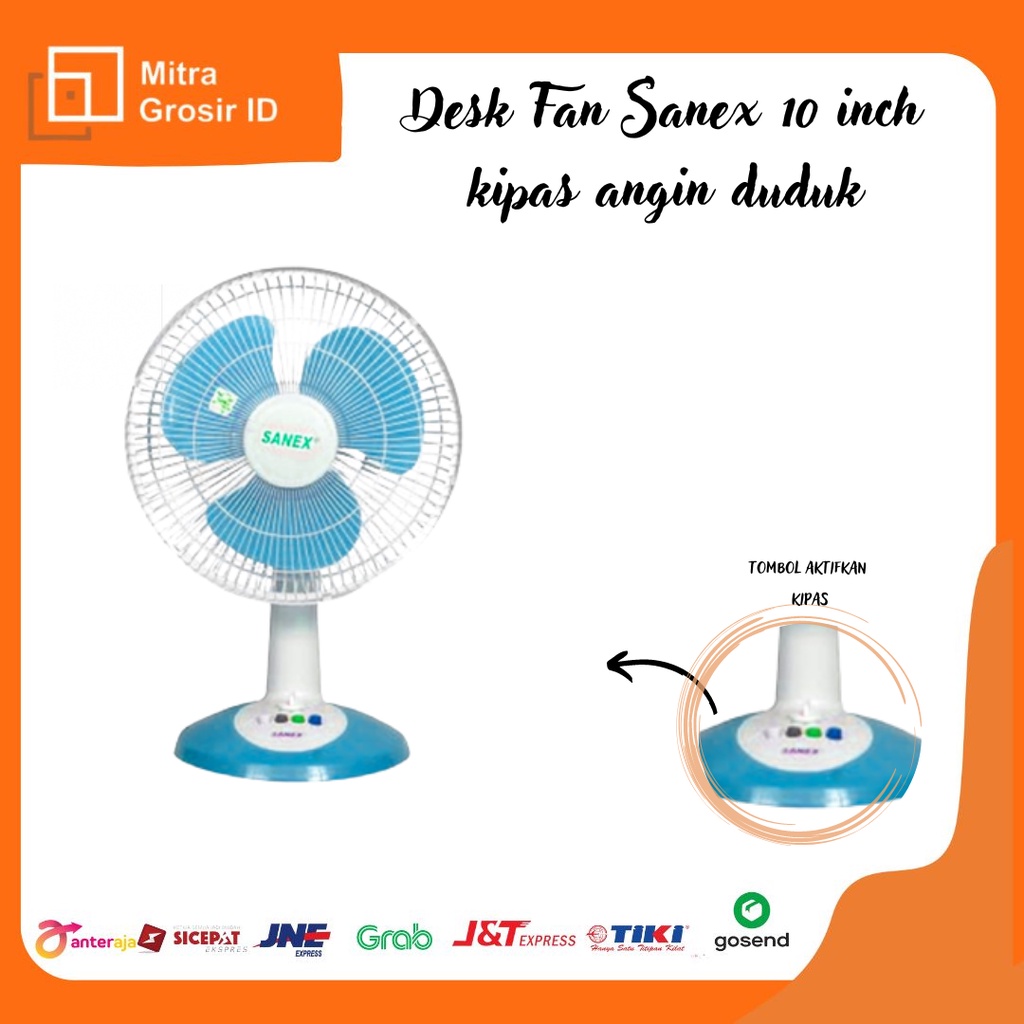 Desk Fan 10&quot; FD 1087 / 1088 Sanex Kipas Angin Meja 10 Inch