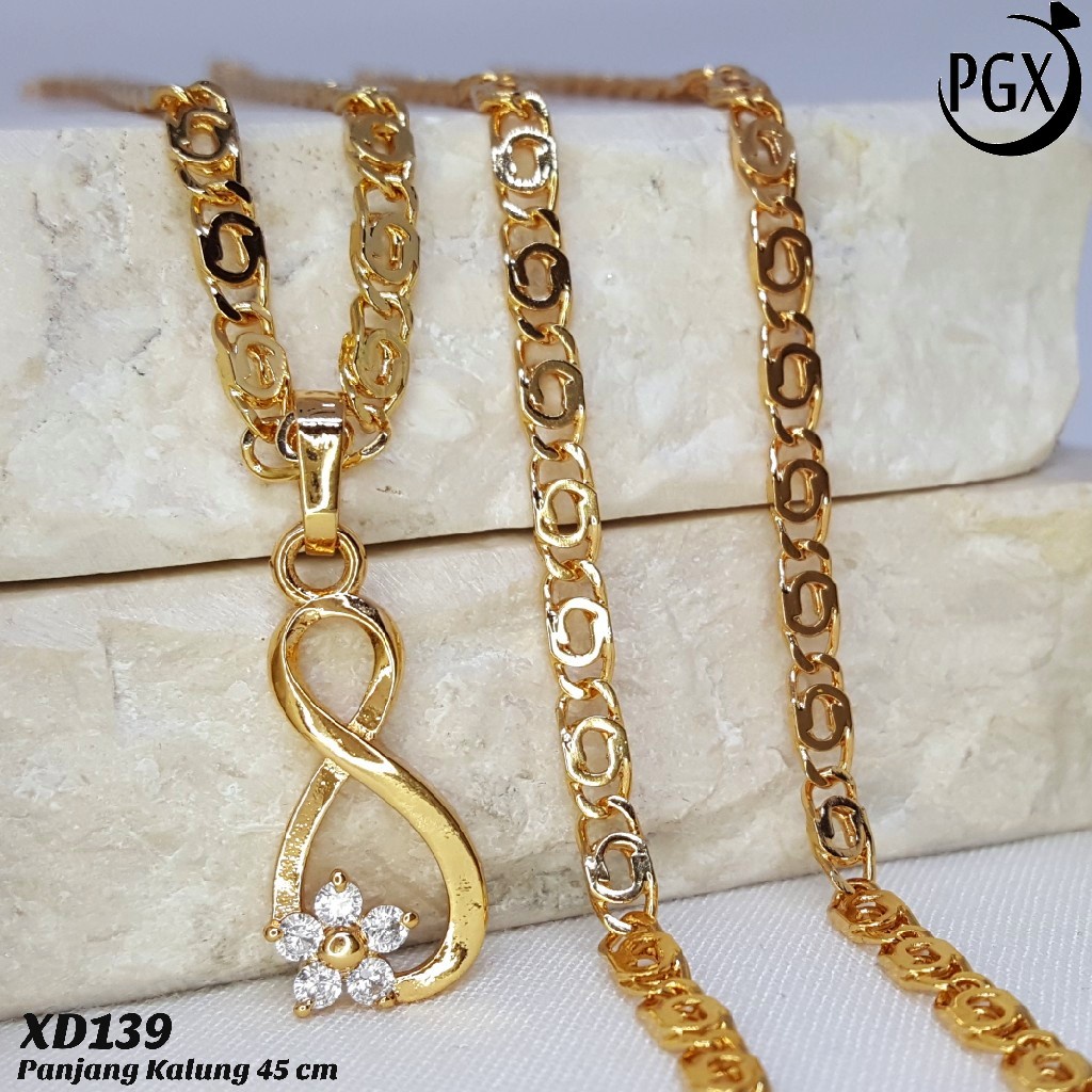 PGX Kalung Wanita Xuping Aksesoris Fashion Perhiasan Lapis Emas Premium - XD139