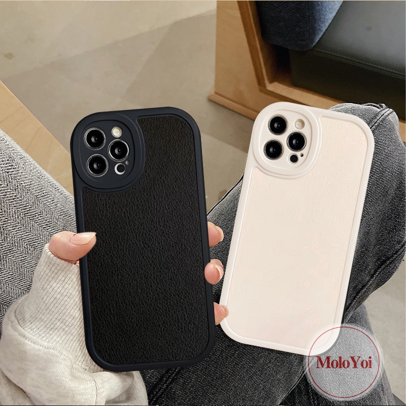 Soft Case Bahan Kulit Tahan Banting Tahan Debu Untuk iPhone 11 14 13 12 Pro MAX 7 8 14 Plus 6 6s XR X XS MAX SE 2020