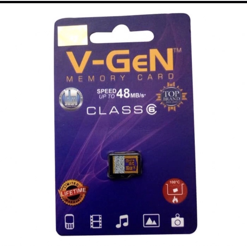 Memory V-gen Class 6 Series Garansi Live Time