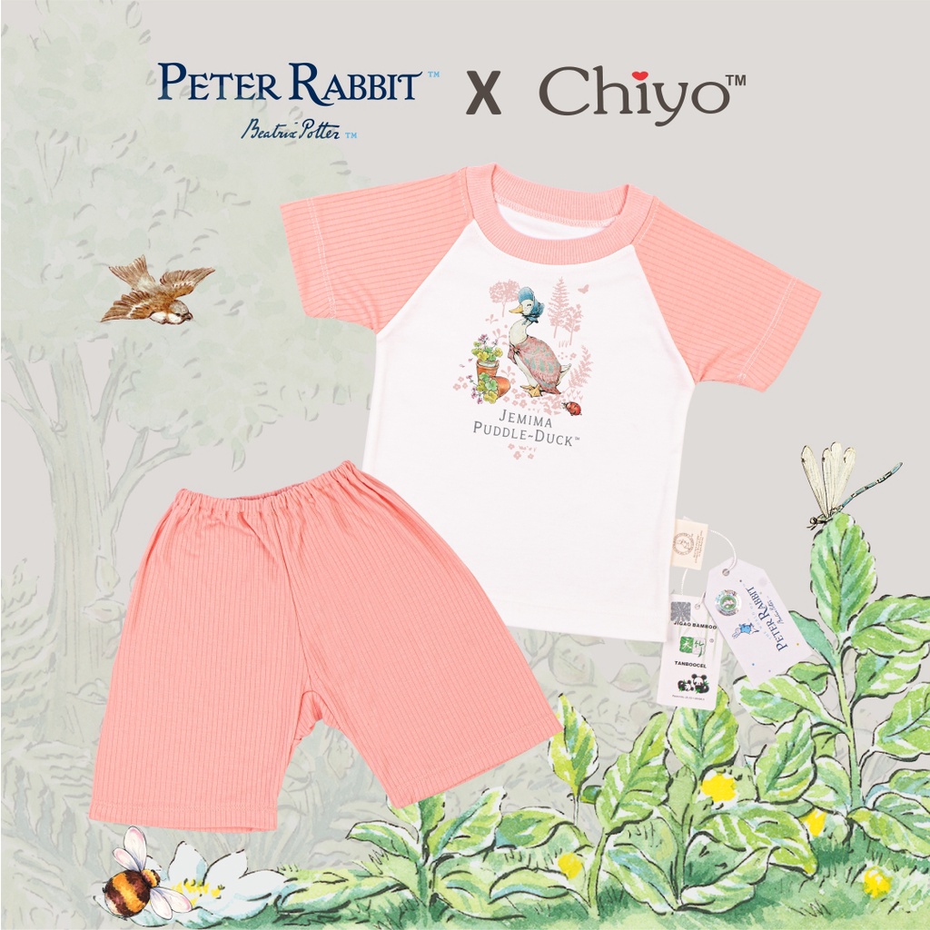 Set Raglan Oblong Pendek + Celana Pendek Peter Rabbit ( Pink )