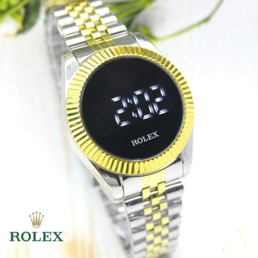 Cheaper Watches - RST-01 JAM TANGAN PRIA WANITA UNISEX ROLEX DIGITAL STAINLESS LED TANGGAL IMPORT TOUCH SCREEN ELEGAN