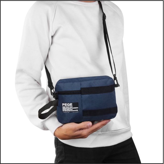 Tas Selempang Bahu Pria PEGE Slingbang 2 in1 Bisa Untuk Pouch Kekinian - PG 8924