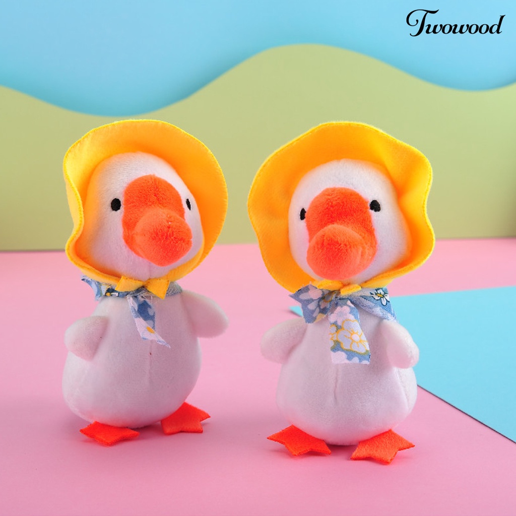 Twowood Gantungan Kunci Boneka Plush Angsa Lucu Untuk Hadiah Anak