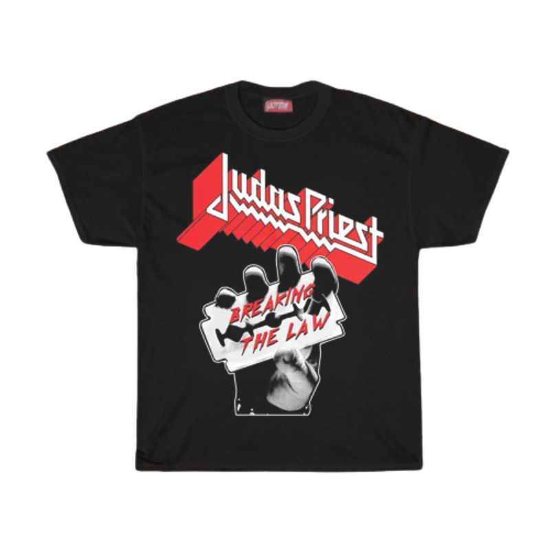 KAOS / T SHIRT / JUDAS PRIEST / KAOS BAND JUDAS PRIEST BREAKING THE LAW