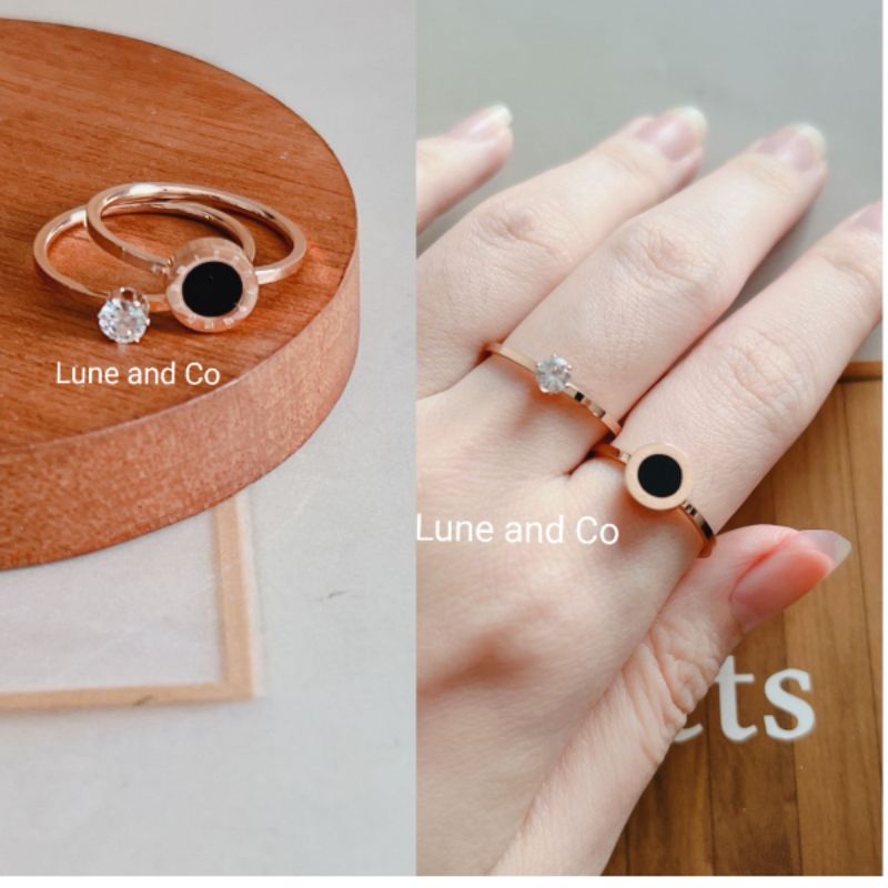 Cincin Titanium Fashion Korea Beve 2in1 CS254